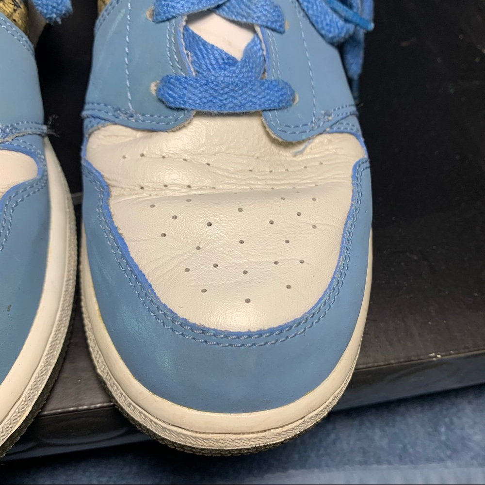 Air Jordan 1 Retro Alpha White University Blue 2007 7Y - Picture 6 of 16